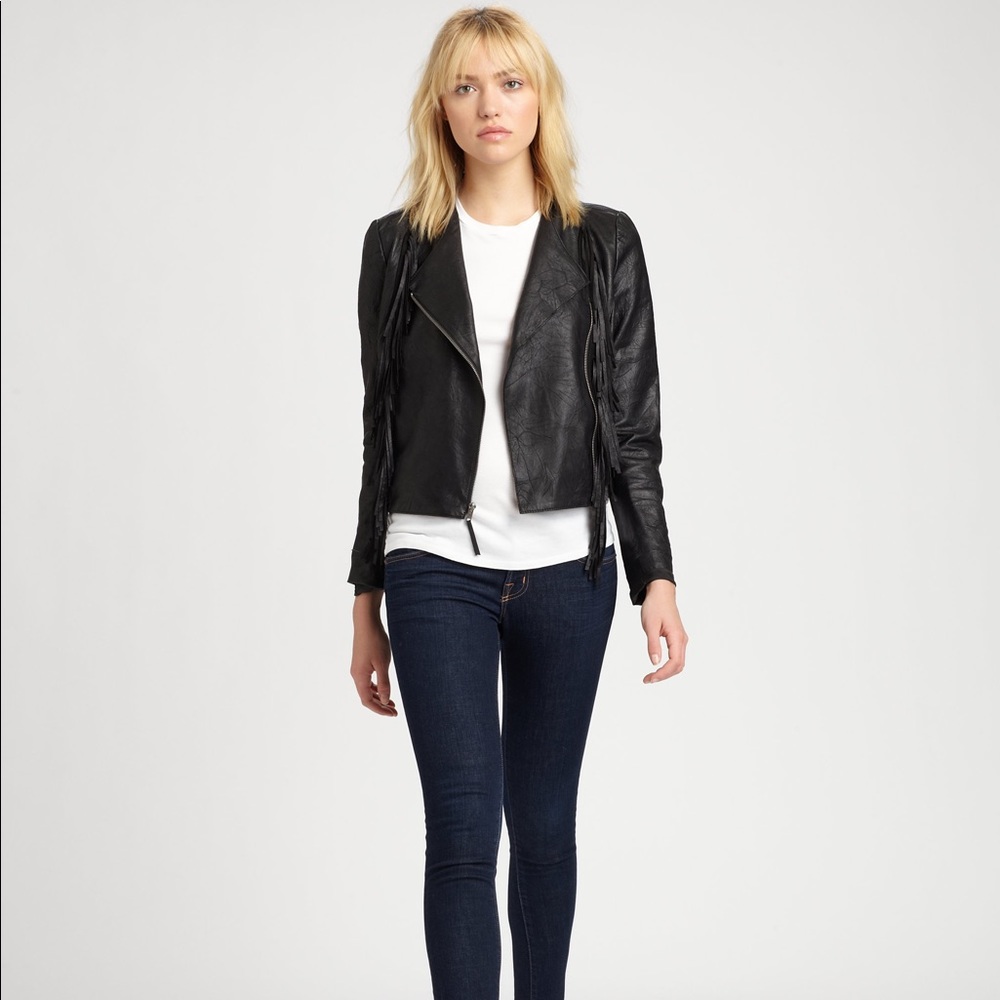 Ella Moss Stevie Fringe Leather Jacket